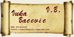 Vuka Bačević vizit kartica